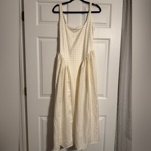 Amazon Cream and Butter Yellow Sleeveless Maxi Dress